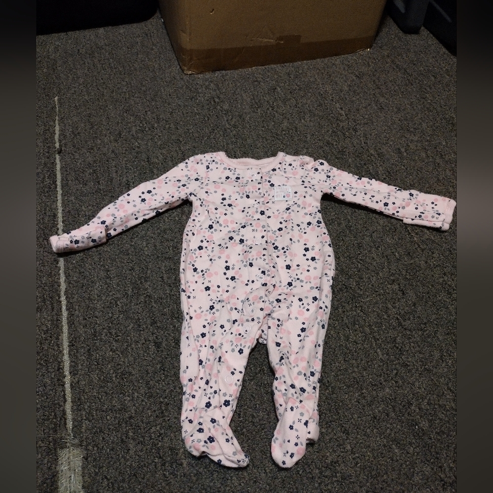 Simple Pink Floral Kids One Piece